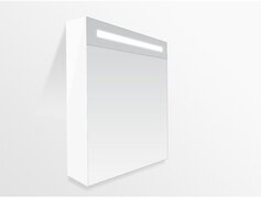 Saniclass Double Face spiegelkast 60x70x15cm linksdraaiend 1 deur met LED verlichting hoogglans wit 7070L