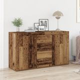 vidaXL Dressoir Oudhout 120 x 36 x 69 cm Bewerkt hout