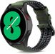 Strap-it Samsung Galaxy Watch 4 44mm bracelet en silicone / cuir - vert