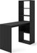 HARMONY Bureau avec étagères, 120 cm, noir mat