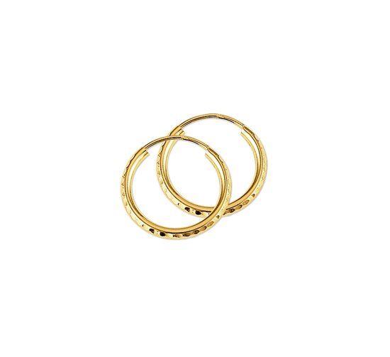 The Jewelry Collection oorringen Ronde Buis - Geelgoud (14 Krt)