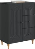 vidaXL Dressoir met lade Zwart 66 x 34,5 x 90 cm Bewerkt hout