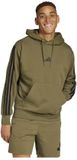 Adidas Essentials 3 Stripes Fleece Hoodie Groen XL