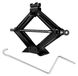 Cric Cric coulissant 2 tonnes Acier inoxydable Noir