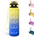 Unyqoos® Jaune et Bleu Bouteille d'eau avec Marqueur de Temps - 0.50 L