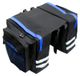 Sacoche double pour vélo Sacoche de porte-bagages 15 + 15 Litres Étanche Bleu