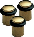 AMIG Deurstopper/deurbuffer - 3x - D28mm - inclusief schroeven - goud