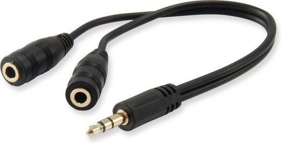 Equip 147941 Audio Splitter - 3.5mm Jack - Black