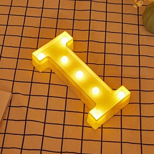 JANDEI - LED-cijfers en letters, warm wit licht, decoratie en sfeer, hart-nachtverlichting, batterijen (I)