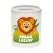 tirelire enfant - avec imprimé lion - 8 x 9 cm - animaux - céramique - tirelires lion