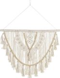 DKD Home Decor Ophangdecoratie Katoen Rotan Boho (70 x 3 x 97 cm)