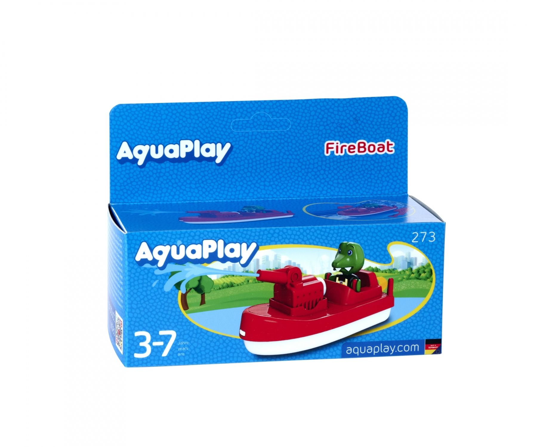 Aquaplay Brandweer Boot - Waterbaanaccessoire - Rood/Wit - 3+ Jaar