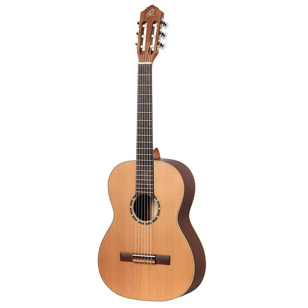 Ortega R122L-7/8 Family Series 7/8-Size Guitar Natural - Left-Handed Classical Guitar with Gigbag
