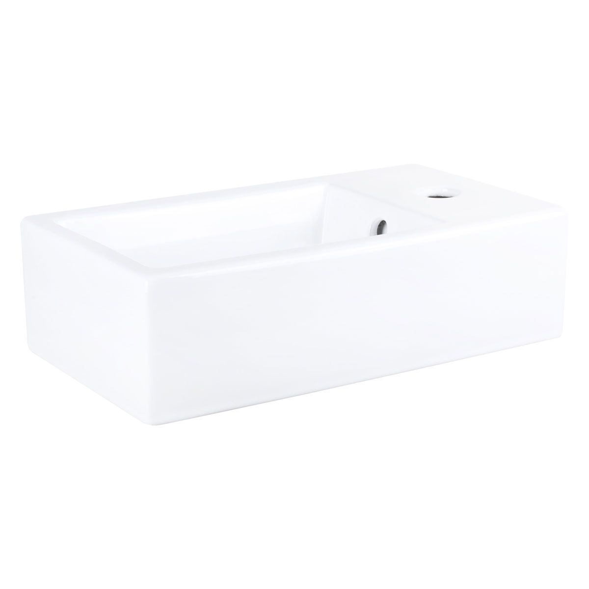 Differnz Fontein Force Rechthoek 40x22x11.5cm Keramiek Wit 1 Kraangat