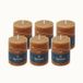 Spaas 6 Geurloze Rustieke Stompkaarsen, 80/110mm, ± 65 uur, Cognac