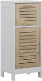 Vicco Looma Halfhoge kast – 35 x 80 cm met 1 lade Wit/eiken