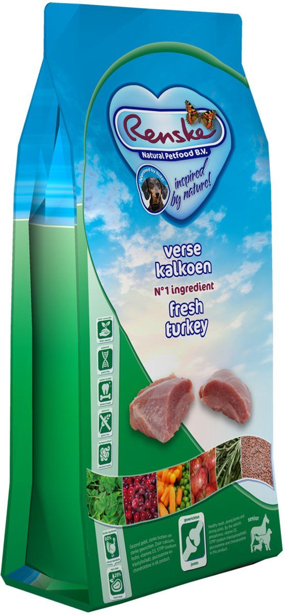 Renske Super Premium Senior - Kalkoen - Graanvrij - Hondenvoer - 2 kg