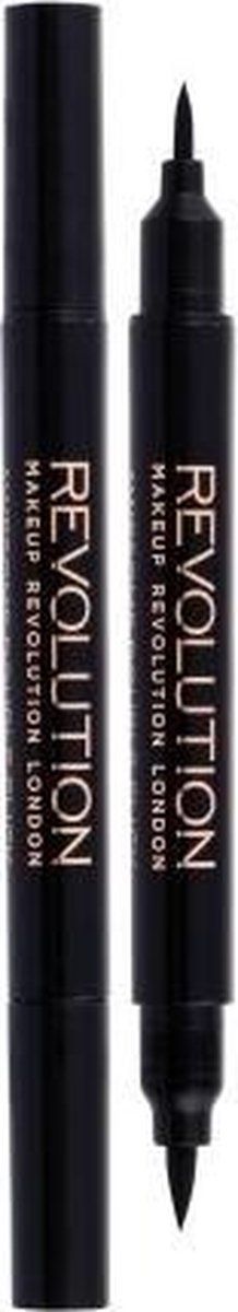 Makeup Revolution Double Flick Eyeliner - Zwart - 1 gr.