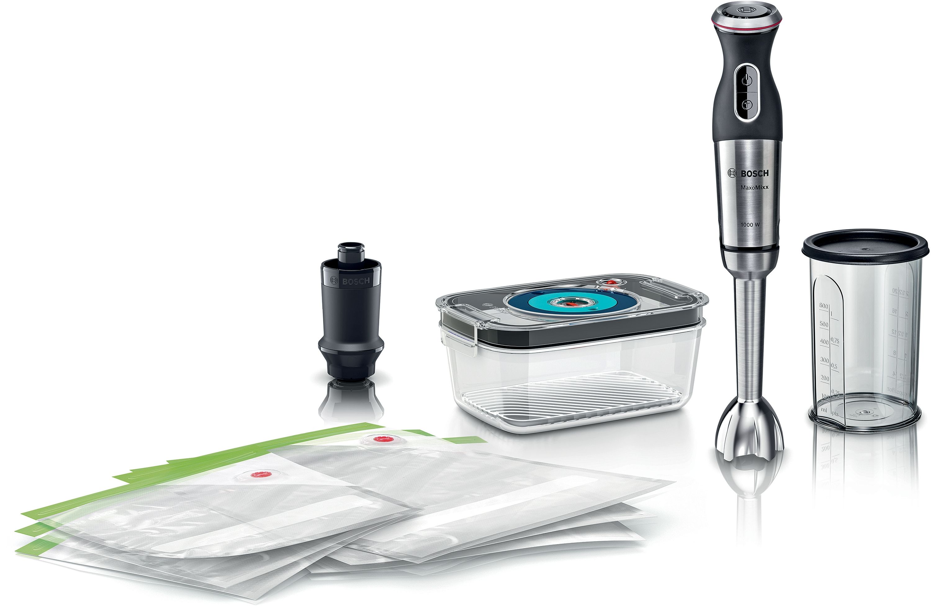 Bosch MaxoMixx MS8CM61V1 - Handmixer - 1000W - 12 snelheden - RVS