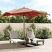 Prolenta Maison Exclusive Parasol met houten mast, terracotta, 300x300x273 cm