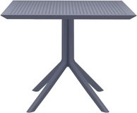 CLP Sky Tafel - eettafel - tuintafel - binnen en buiten - 80 x 80 cm - kunststof - donkergrijs