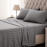 SLEEP ZONE Gestreepte verkoelende queensize lakenset