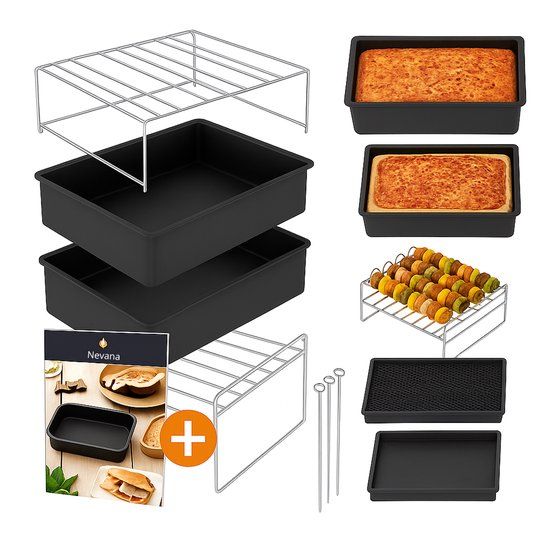 Nevana TIBA B.V. Airfryer accessoires - Zwart