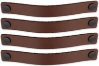 Brute Strength BIG save Leren handgrepen - Cognac - 4 stuks - 25 x 3 cm