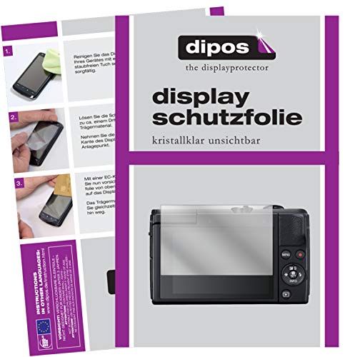 dipos I Beschermfolie, helder, compatibel met Canon EOS M200, folie, displaybeschermfolie