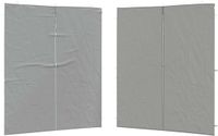 vidaXL Party Tent Zijwand 2 stuks 200 x 195 cm Lichtgrijs PE en staal