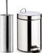 Zeller Accessoires pour salle de bain/toilettes - Brosse WC/poubelle à pédale 5L - Argent