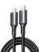 UGREEN USB C naar USB C PD 60W snel opladen nylon gevlochten compatibel met iPhone 16 Plus Pro Max 15 Galaxy S24 Plus Ultra S23 A55 A35 Pixel 9 8 Pro iPad Pro Air MacBook Pro PS5 controller (1 m)