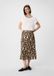 comma - Rok - Linnenmix - All-over print - Midi - A-lijn - Zwart - Maat 44