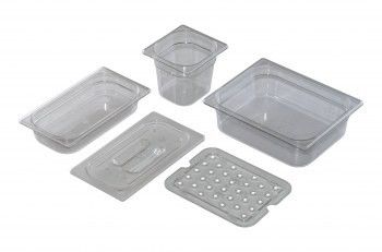 Saro GN 1/6 Polycarbonaat Bak, D 100mm, Transparant