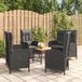 Maison Exclusive - Salon de jardin 5 pièces avec coussins, rotin synthétique noir
