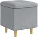 vidaXL Ottoman met opbergruimte Lichtgrijs 40 x 40 x 45 cm Stof