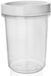 Hobby Life Récipient alimentaire 500 ml sans BPA Transparent Blanc Plastique Rond