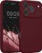 kwmobile telefoonhoesje geschikt voor Apple iPhone 17 Pro - TPU backcover met siliconen coating - Smartphone case in bordeaux-violet