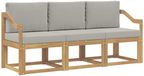 vidaXL Buiten bankenset 3 st Wit en Lichtgrijs Polyester