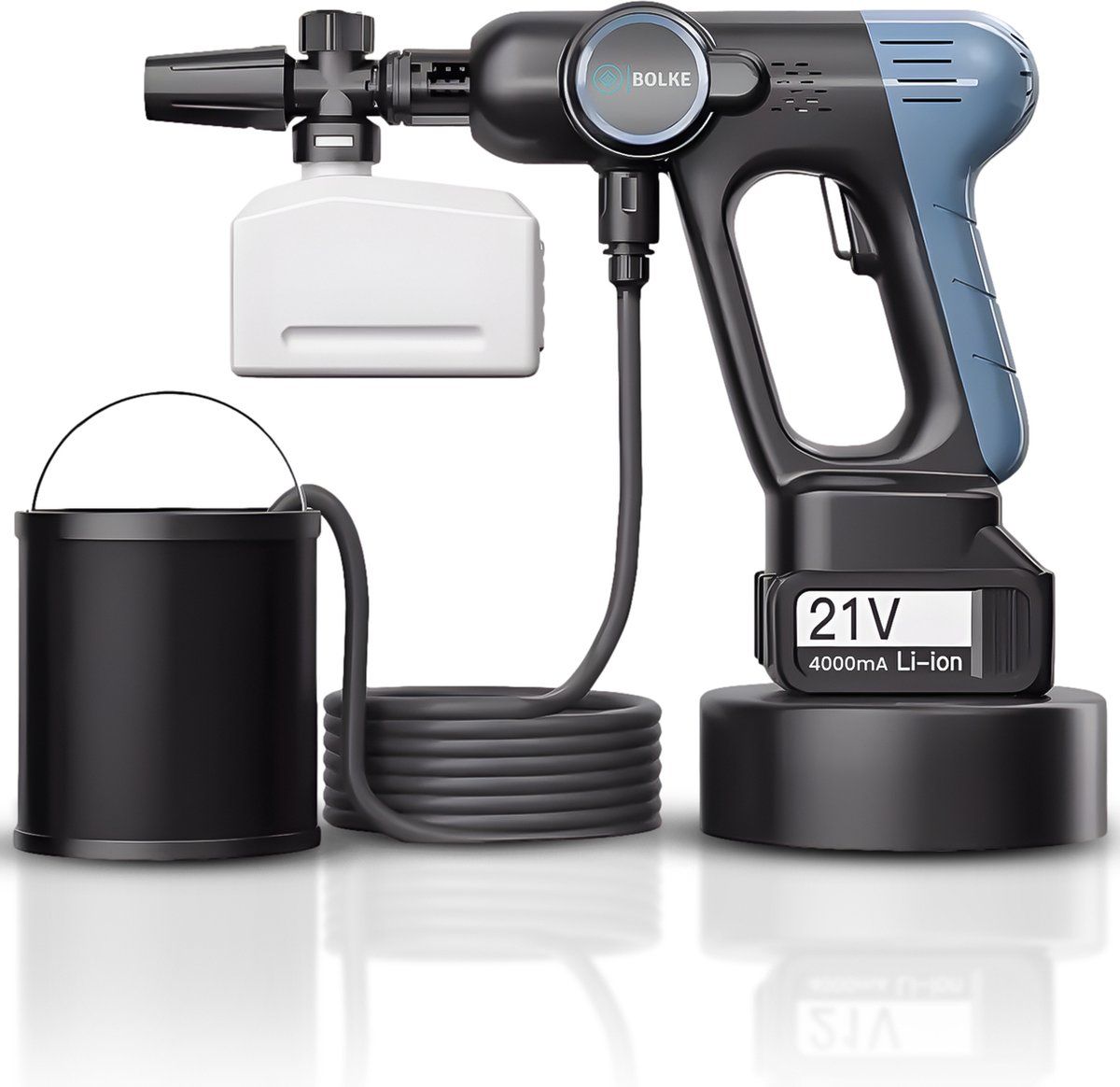 Merkloos Bolke® - Hogedrukreiniger Accu - Mobiel - 35 Bar - Incl. Accessoires