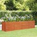 vidaXL Verhoogde plantenbak - Cortenstaal - 320x80x77 cm - Roestig