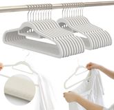 Severno Home MAGIC VELVET - Kledinghanger Set - 20 Stuks - Wit