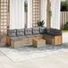 Maison Exclusive - Ensemble de meubles de jardin 9 pièces avec canapé et coussins, beige, en polyrotin