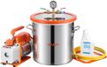Vevor Vacuümpomp met 11,4 L Vacuümkamer, 3,5 Cfm 99 L/Min, 1-Traps Vacuümpomp 180 W