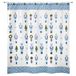 Avanti Linens Stof douchegordijn vakantie badkamer decor, veelkleurig
