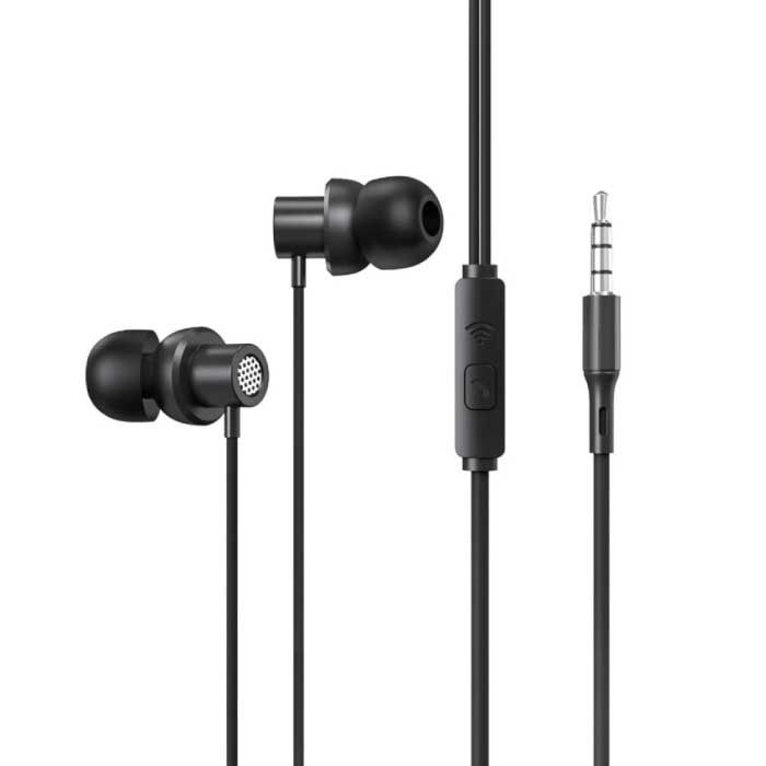 Lenovo ThinkPlus TW13 Oordopjes met Microfoon - 3 5mm AUX Oortjes Wired Earphones Oortelefoon Zwart