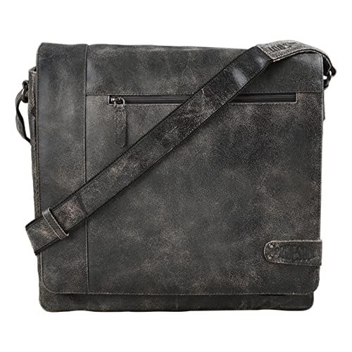 Pride and Soul FB1047156 - fixbag schoudertas jumper met Klickfix adapterplaat voor fiets, fietstas voor dames en heren, schoudertas van echt leer, tas ca. 31 x 34,5 x 9 cm, zwart