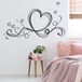 Sticker mural Cœur - 37x57 Cm - Noir
