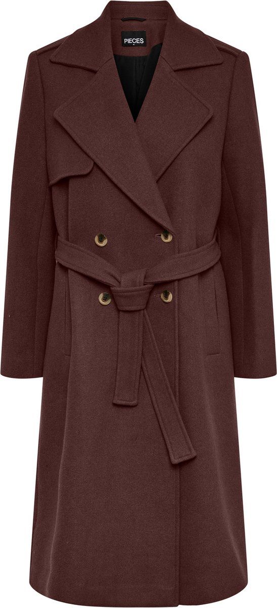 Pieces PCNIKA LONG TIE BELT TRENCHCOAT Dames Trenchcoat - Maat XS - 5715319913716