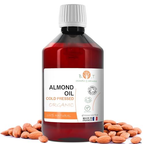 Amandelolie BIO Zuiver, koudgeperst, natuurlijk. Cosmetische massageolie, haar- en baardolie, lichaamsolie, anti-rimpel gezichtsolie, zwangerschapsstriae, nagels, amandelolie baby, scalp oil - 100 ml